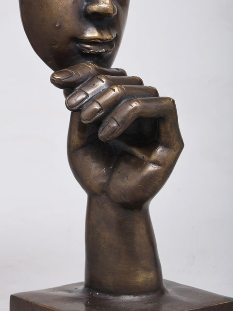 Wings of Her Wisdom | Decorative Modern Art Brass Statue | Home Decor
