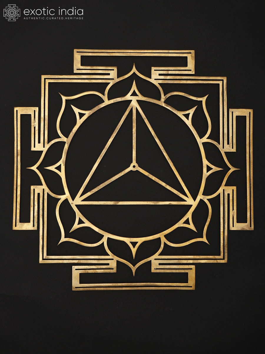15" Tara Yantra Brass Wall Hanging for Protection and Positive Energy
