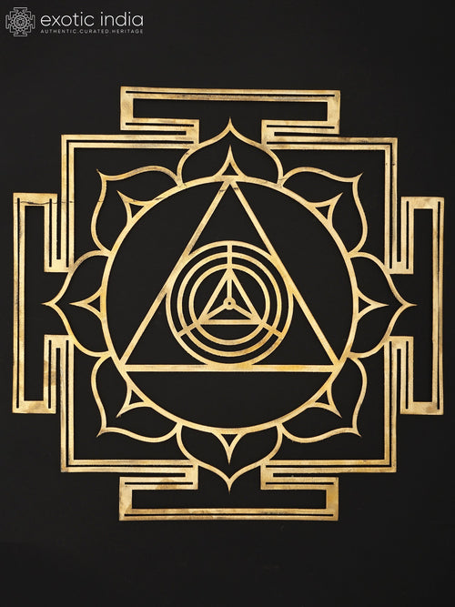 15" Brass Chinnamasta Yantra Wall Hanging for Spiritual Benefits