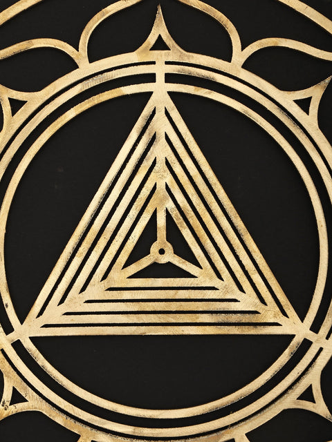 15" Mahakali Yantra - Provides A Shield Against Evil Forces, Black Magic and Negative Energies | Brass Yantra | Wall Hanging