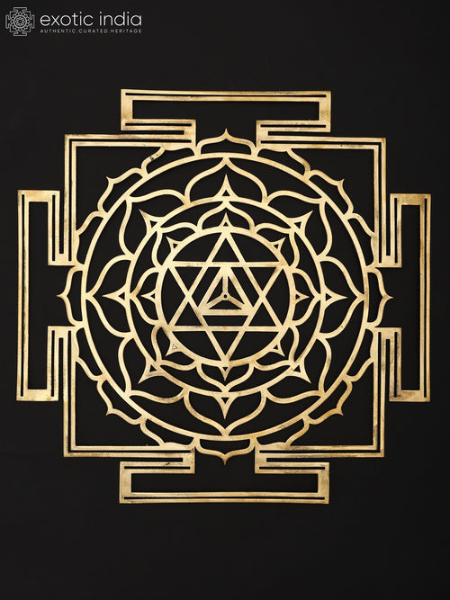 15" Baglamukhi Yantra Brass Wall Hanging for Remove Difficulties