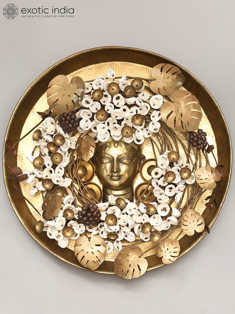 36" Decorative Pair of Blooming Nature in Brass - Divine Harmony | Home Decor Item