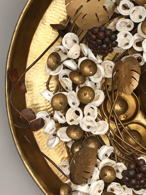 36" Decorative Pair of Blooming Nature in Brass - Divine Harmony | Home Decor Item