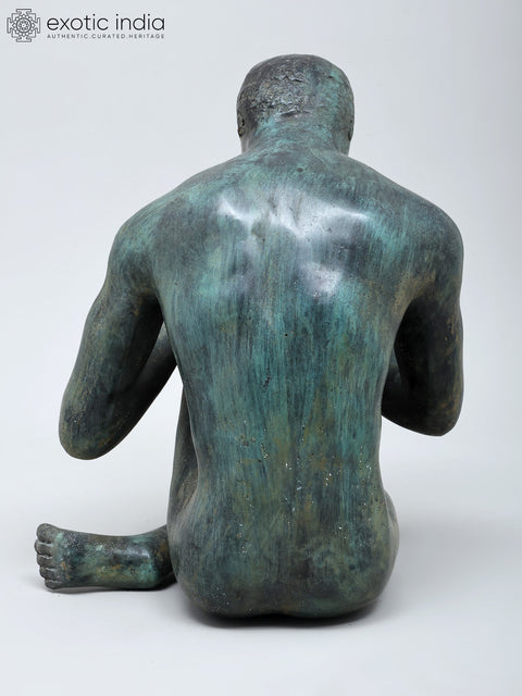 13" Contemplative Man | Home Decor | Brass Statue