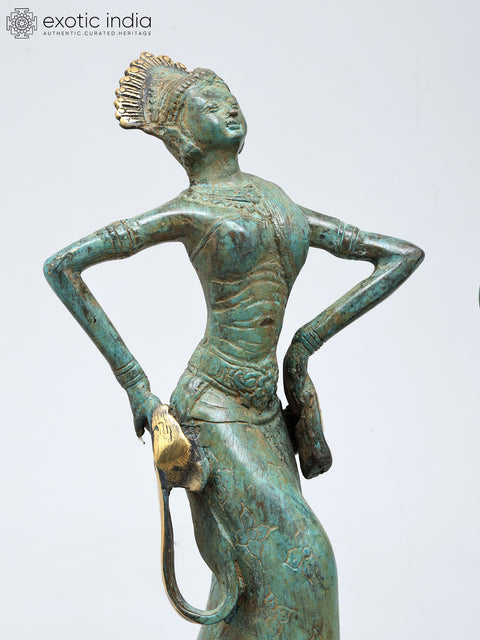 10" Rhythm of Grace | Dancing Diva Brass Statues Pair | Home Decor