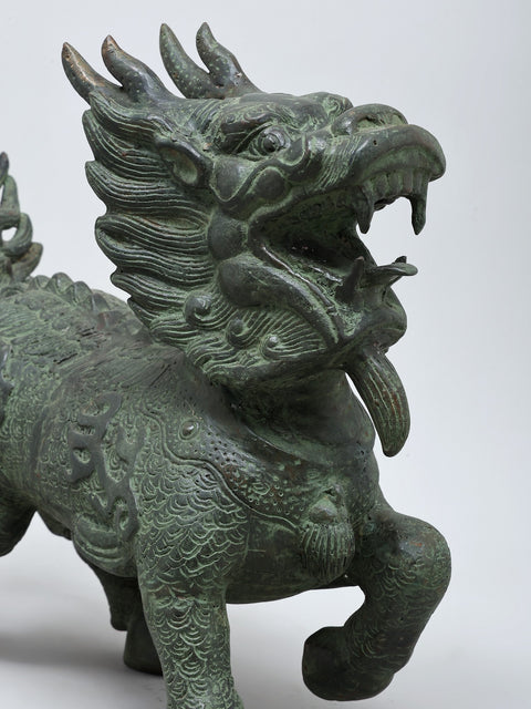 18" The Chinese Qilin | Brass Statue