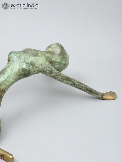 27" The Stretch of Calm - Contemporary Female Form | Home Decor | Brass statue