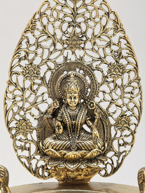 8" Superfine Gajalakshmi Lamp in Brass