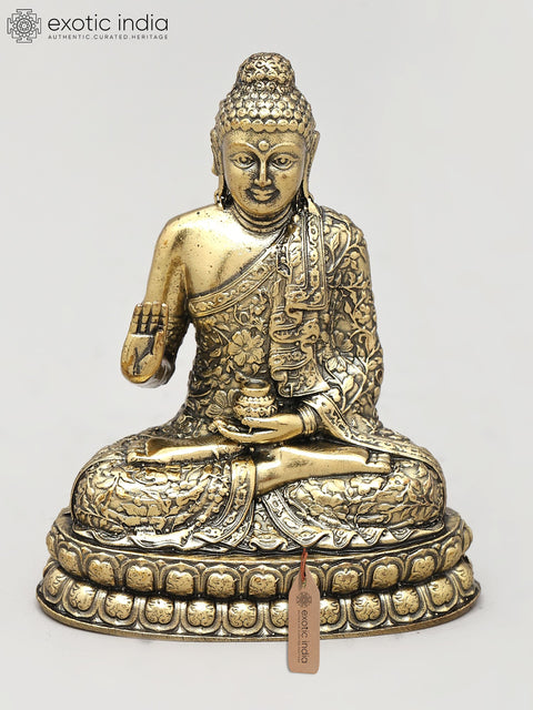 3" Small Superfine Blessing Buddha | Brass Statue