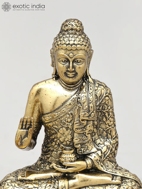 3" Small Superfine Blessing Buddha | Brass Statue
