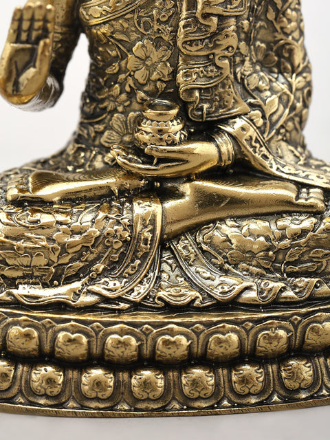 3" Small Superfine Blessing Buddha | Brass Statue