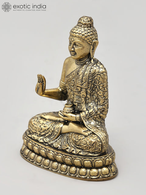 3" Small Superfine Blessing Buddha | Brass Statue
