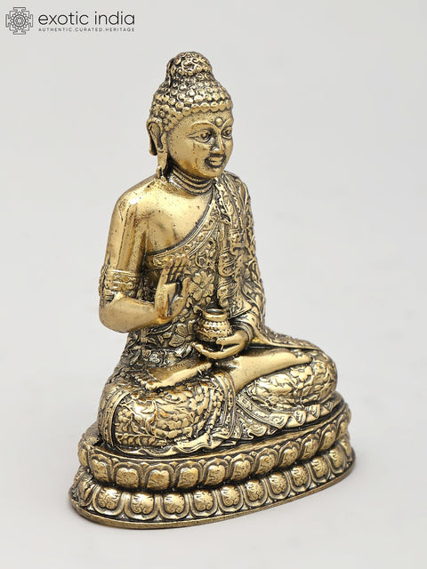 3" Small Superfine Blessing Buddha | Brass Statue
