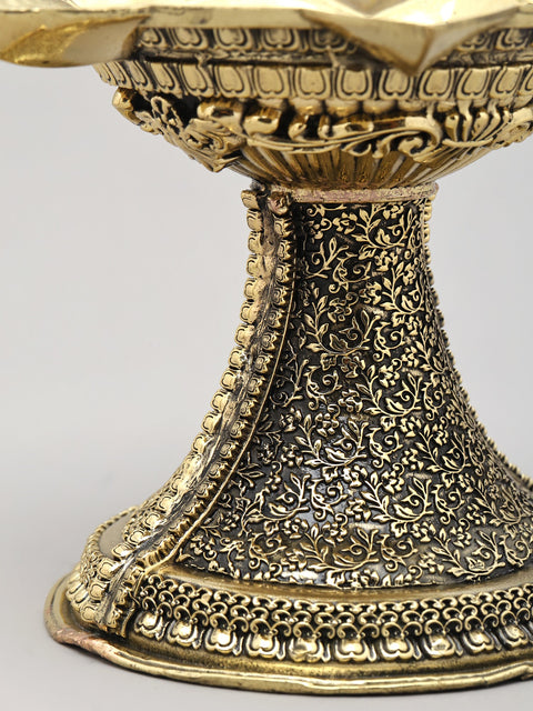 Small Brass Superfine Five Wicks Lamp | Ritual Item