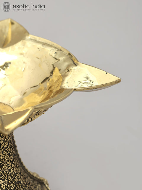 Small Brass Superfine Five Wicks Lamp | Ritual Item