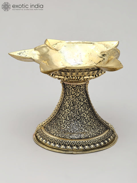 Small Brass Superfine Five Wicks Lamp | Ritual Item