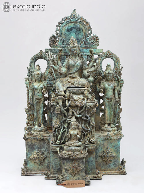 15" Goddess Tara Brass Statue for Home Pooja Decor