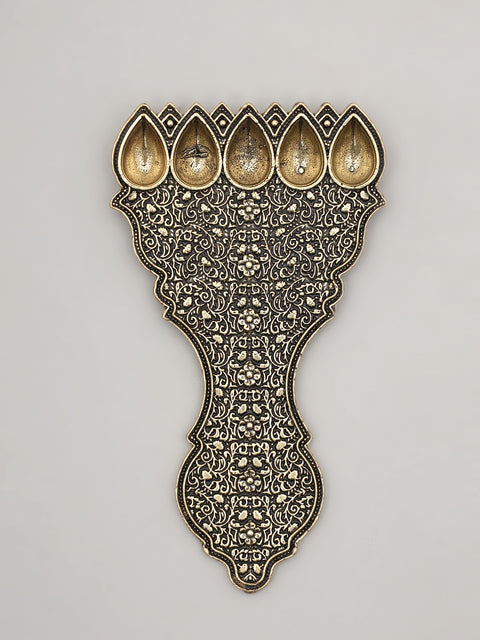 5" Small Superfine Panchamukhi Brass Spoon for Aarti | Handmade Item | Made in India