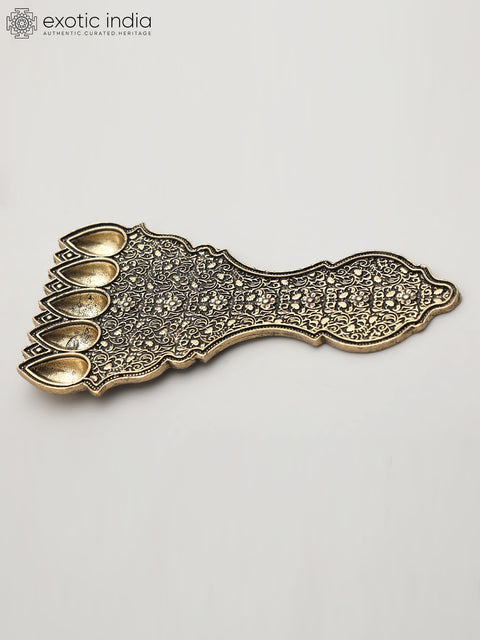 5" Small Superfine Panchamukhi Brass Spoon for Aarti | Handmade Item | Made in India