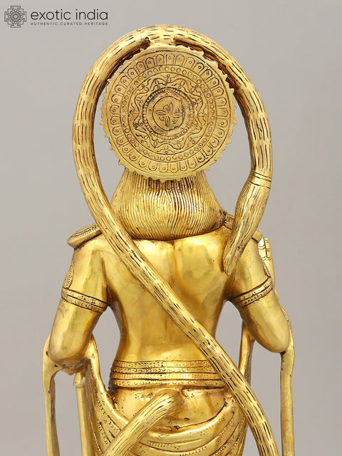 25" Standing Lord Hanuman In Blessing Gesture | Brass Statue