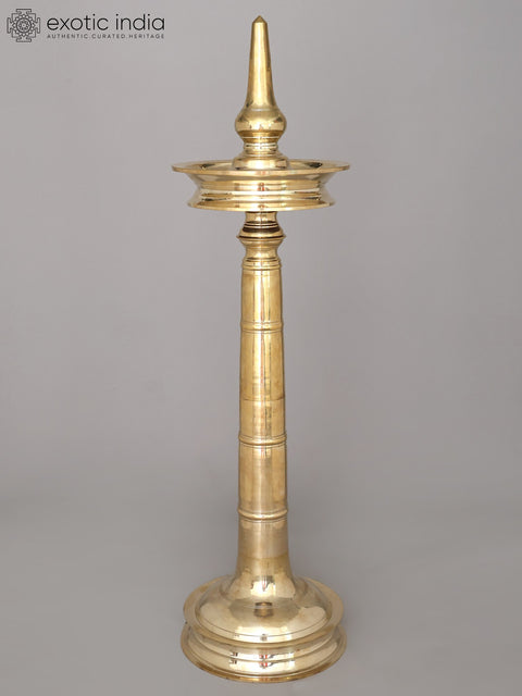 38" Large Nilavilakku - Traditional Deepasthambham in Brass | Ritual Item | Made in India