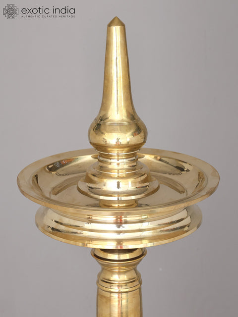 38" Large Nilavilakku - Traditional Deepasthambham in Brass | Ritual Item | Made in India