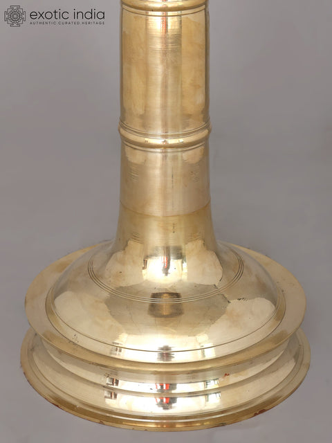 38" Large Nilavilakku - Traditional Deepasthambham in Brass | Ritual Item | Made in India