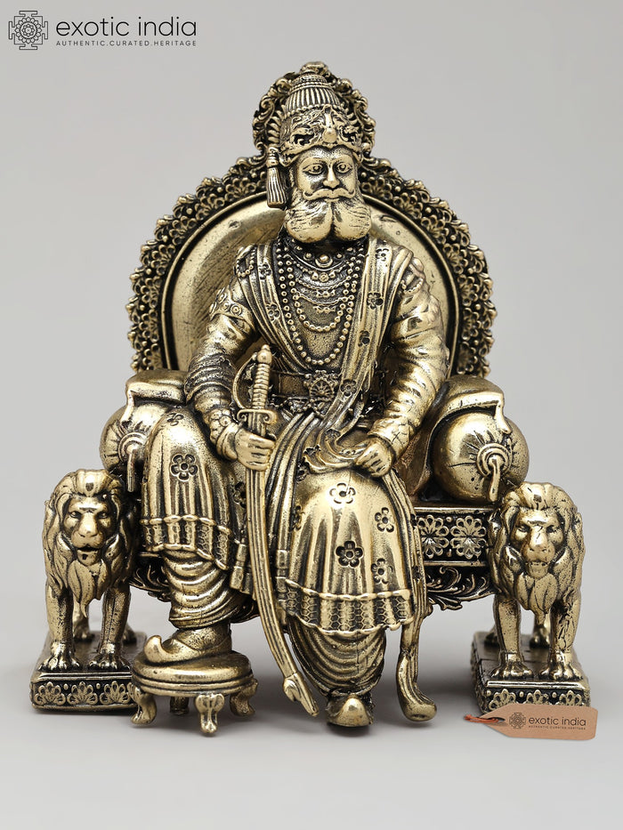 4" Superfine Maharaja Agrasen Handmade Brass Statue