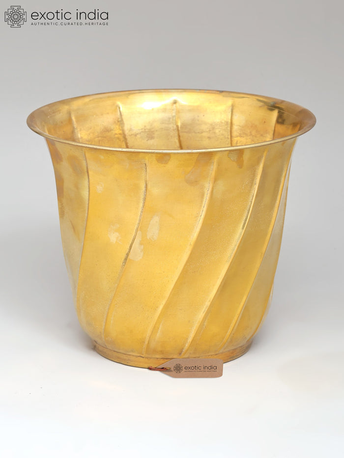 6" Brass Planter Statue for Home Decor