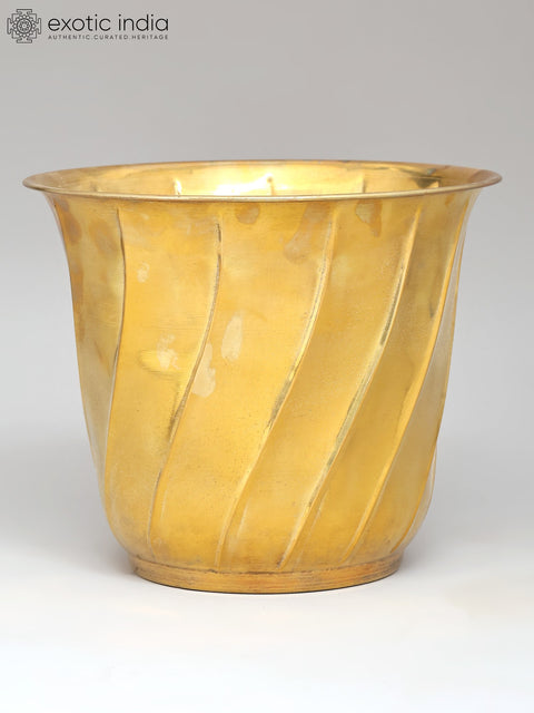 6" Decorative Brass Planter | Home Decor