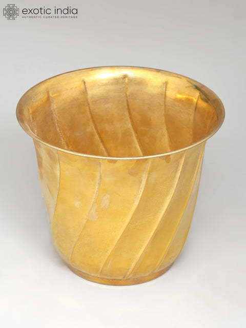 6" Decorative Brass Planter | Home Decor