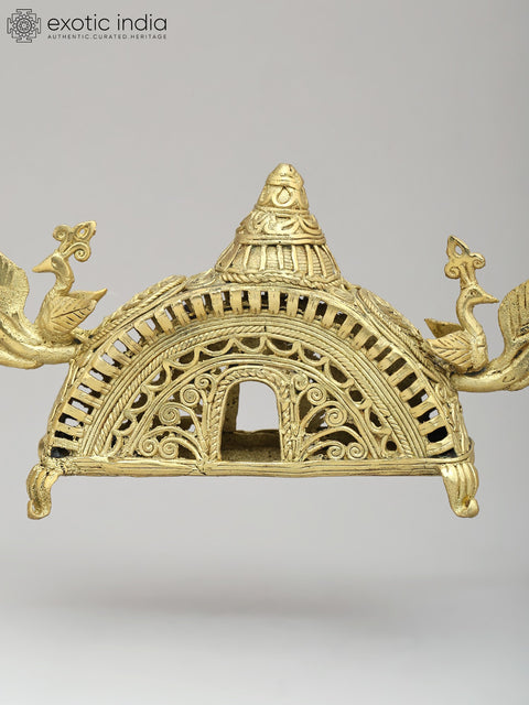 13" Traditional Indian Palki (Palanquin) | Tribal Brass Statue | Made in India