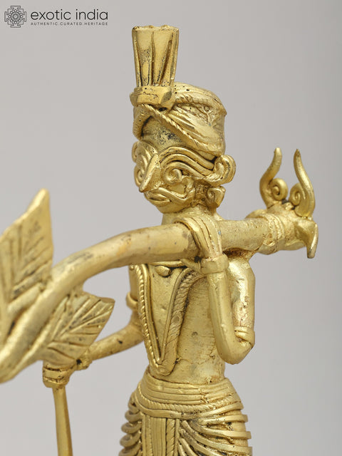 13" Traditional Indian Palki (Palanquin) | Tribal Brass Statue | Made in India