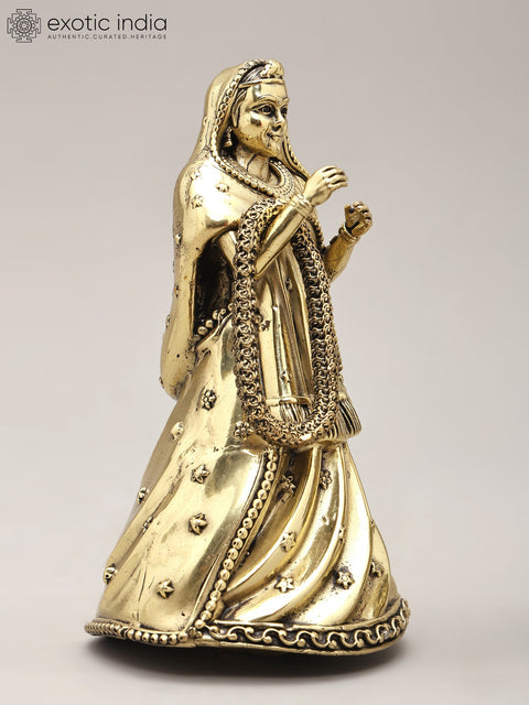 5" Royal Wedding Couple Statue in Brass | Home & Gifting Decor