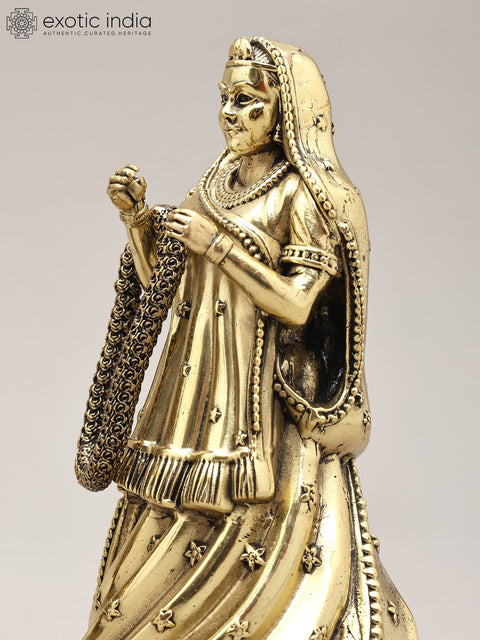 5" Royal Wedding Couple Statue in Brass | Home & Gifting Decor