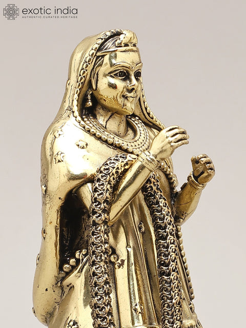 5" Royal Wedding Couple Statue in Brass | Home & Gifting Decor