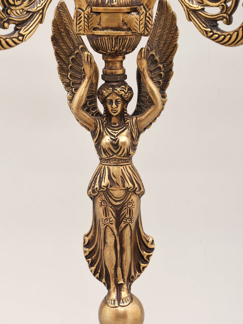 20" Victorian-Style Brass Five Arm Candelabra | Home Decor