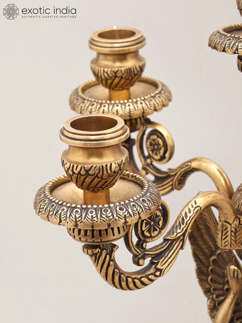 20" Victorian-Style Brass Five Arm Candelabra | Home Decor