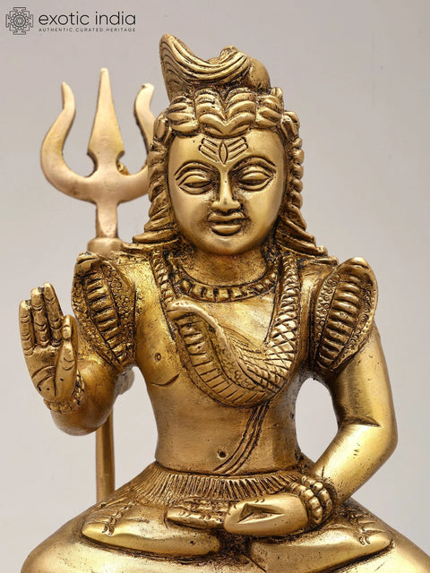 6" Small Blessing Lord Shiva | Brass Statue
