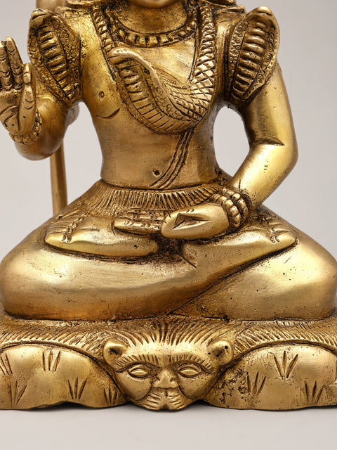 6" Small Blessing Lord Shiva | Brass Statue