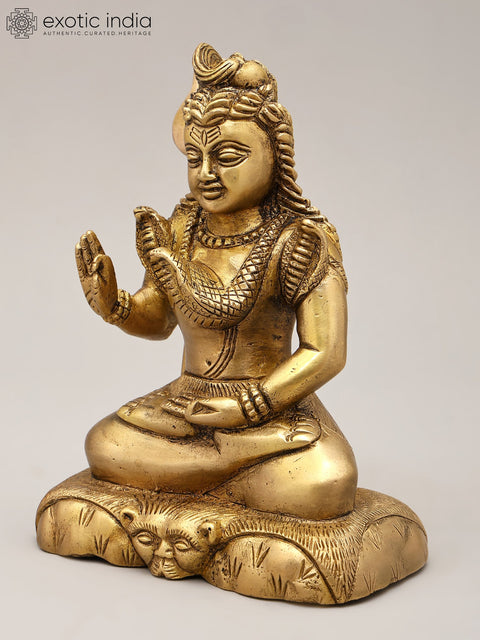 6" Small Blessing Lord Shiva | Brass Statue