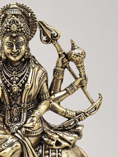 Small Superfine Eight Armed Goddess Durga (Sherawali Maa) | Brass Statue