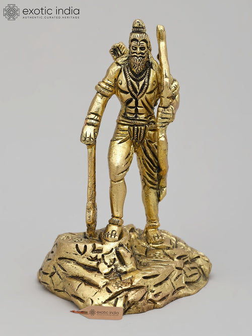 4" Parashuram Brass Statue - Sixth Avatar of Vishnu