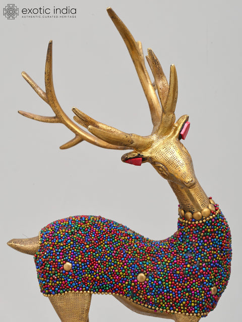 11" Brass Pair of Reindeer | Home Decor