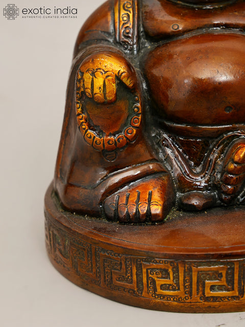 5" Small Brass Laughing Buddha | Brass Statue