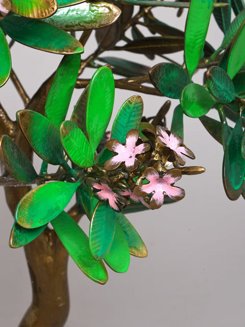 32" Brass Guava Tree with Flowers | Decorative Showpiece
