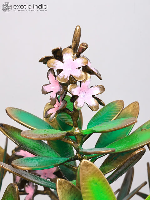 32" Brass Guava Tree with Flowers | Decorative Showpiece