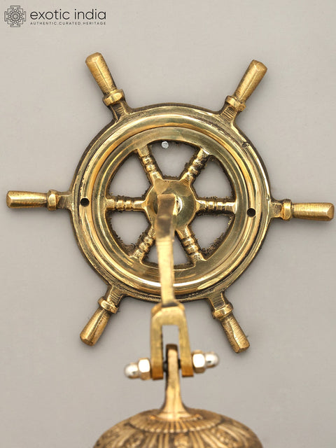 9" Wall Hanging Ritual Bell in Brass