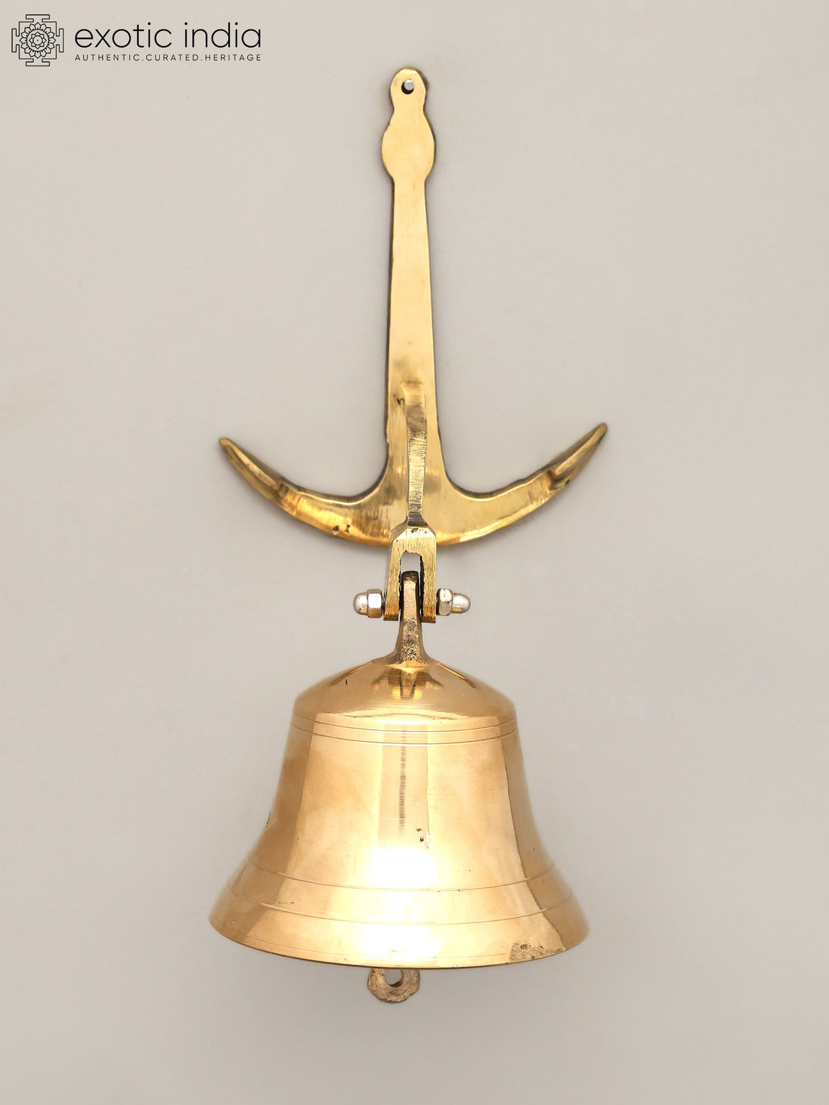 10" Wall Hanging Brass Bell