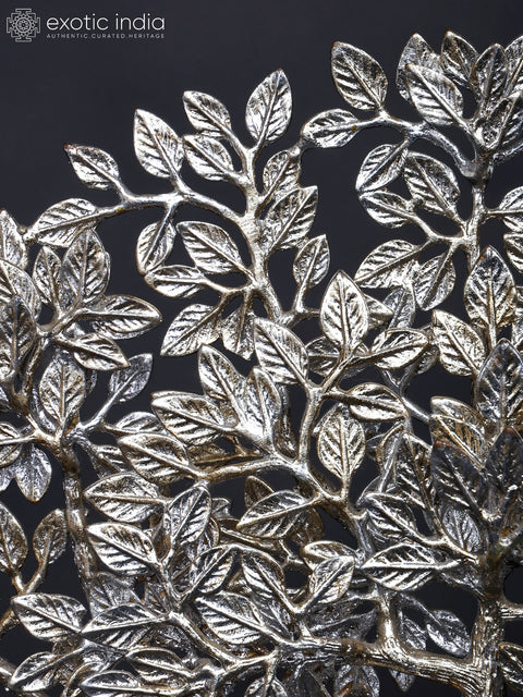 26" Silver Toned Brass Tree of Life with Chirping Birds